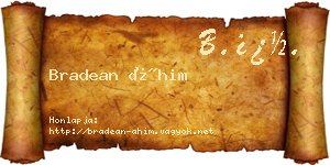 Bradean Áhim névjegykártya